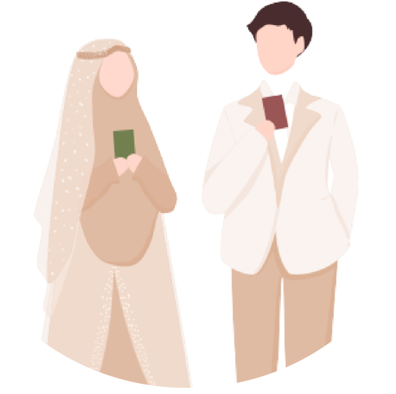 muslim wedding couple bulat