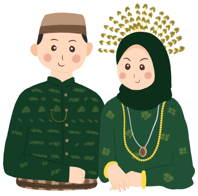 —Pngtree—indonesia bugis wedding couple illustration_6450532